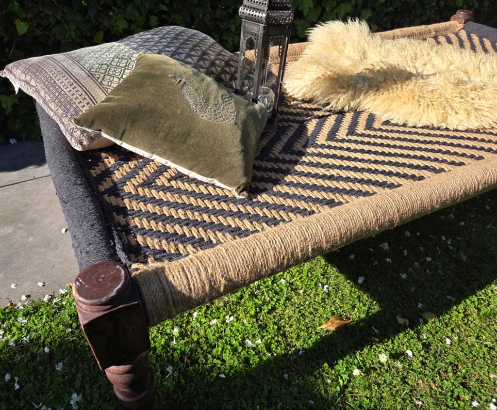 Daybed indiaas Bohemian style 175x85x45, Ophalen, Eenpersoons, Minder dan 75 cm, 150 tot 200 cm