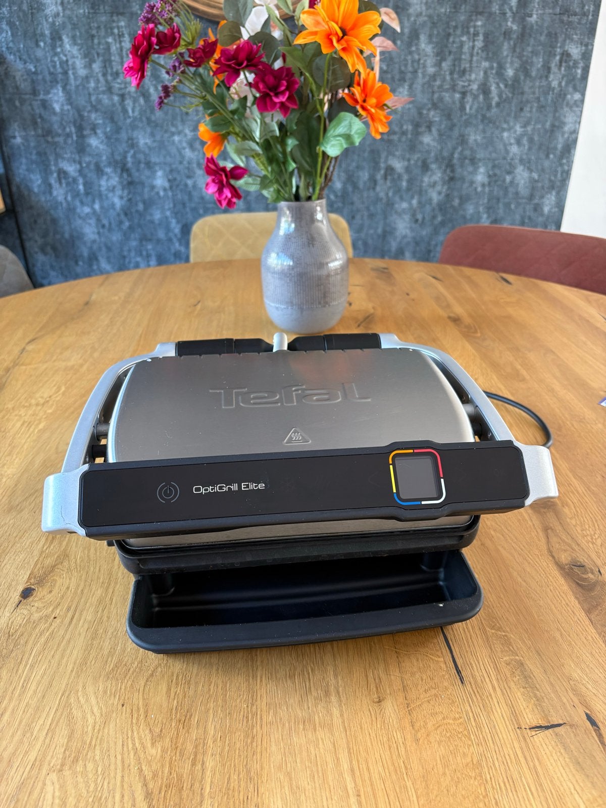 Tefal OptiGrill Elite, Ophalen of Verzenden, Vaatwasmachinebestendig, Zo goed als nieuw, Tafelgrill