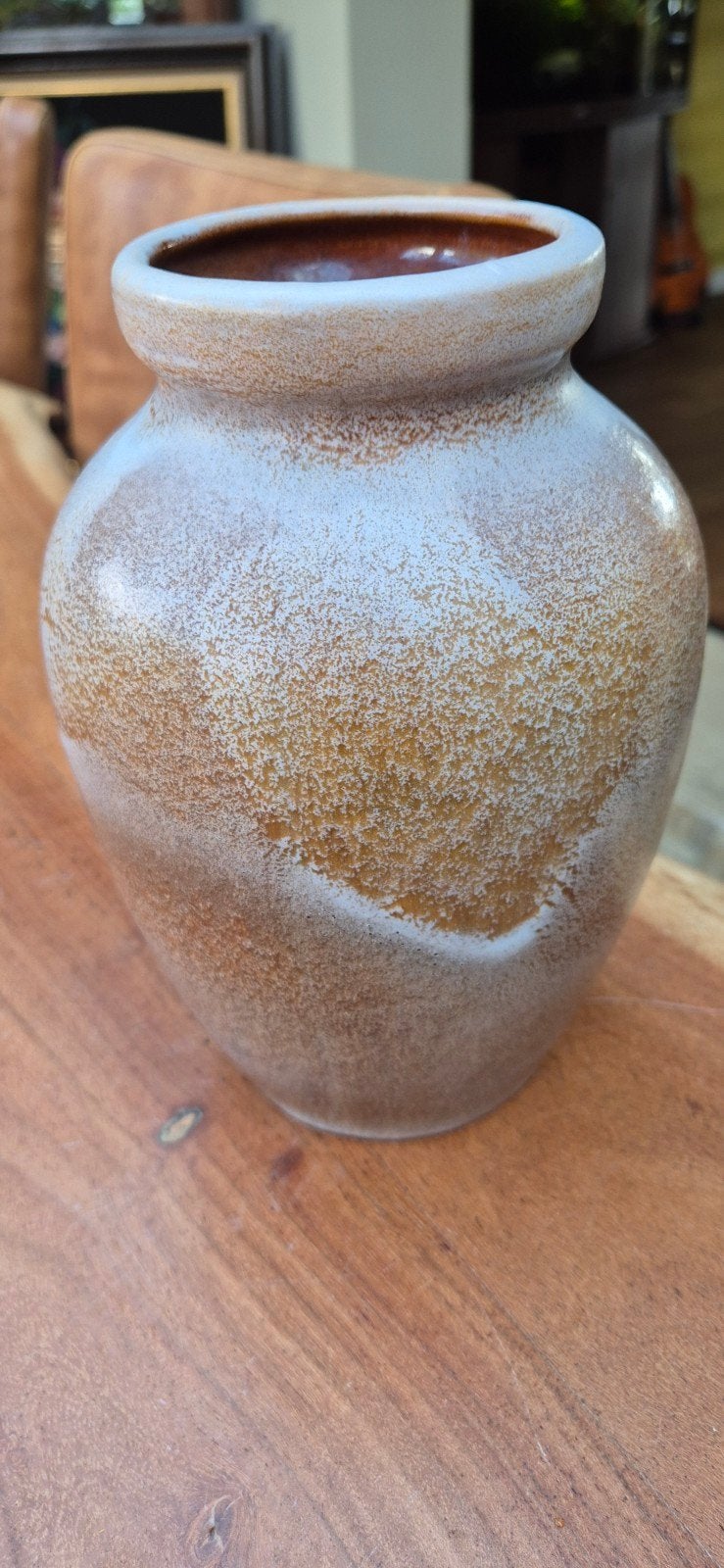 Vintage West-Duitse vaas met unieke glazuurafwerking, Antiek en Kunst, Ophalen of Verzenden