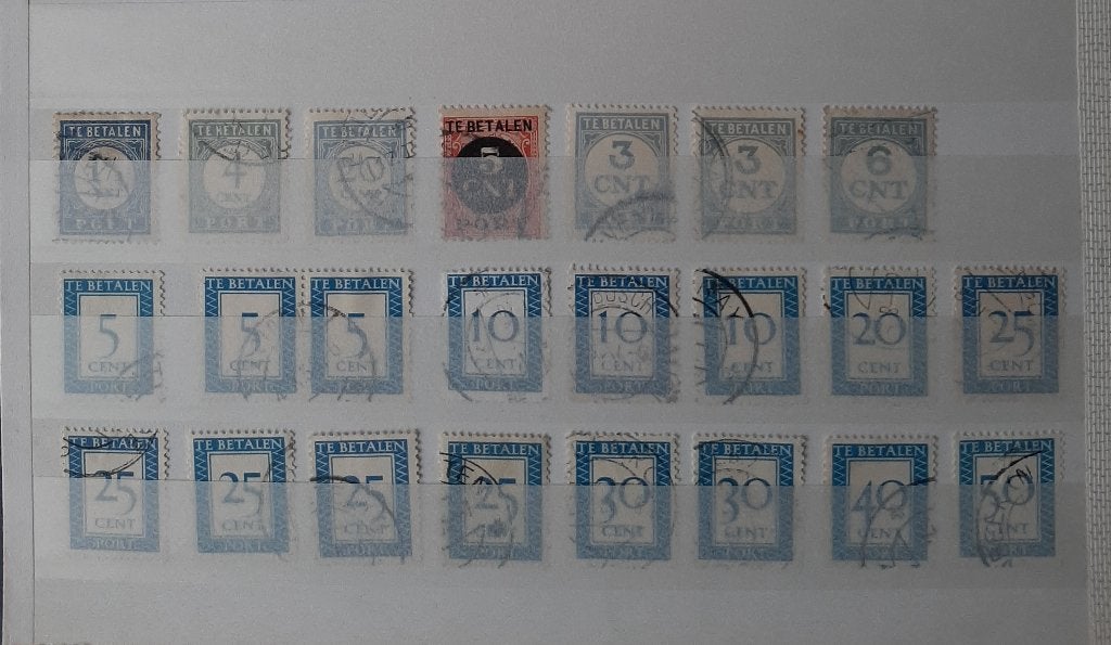 1894 - 1958 Nederland Diverse Port Postzegels, Postzegels en Munten, Postzegels | Nederland, Ophalen, Gestempeld