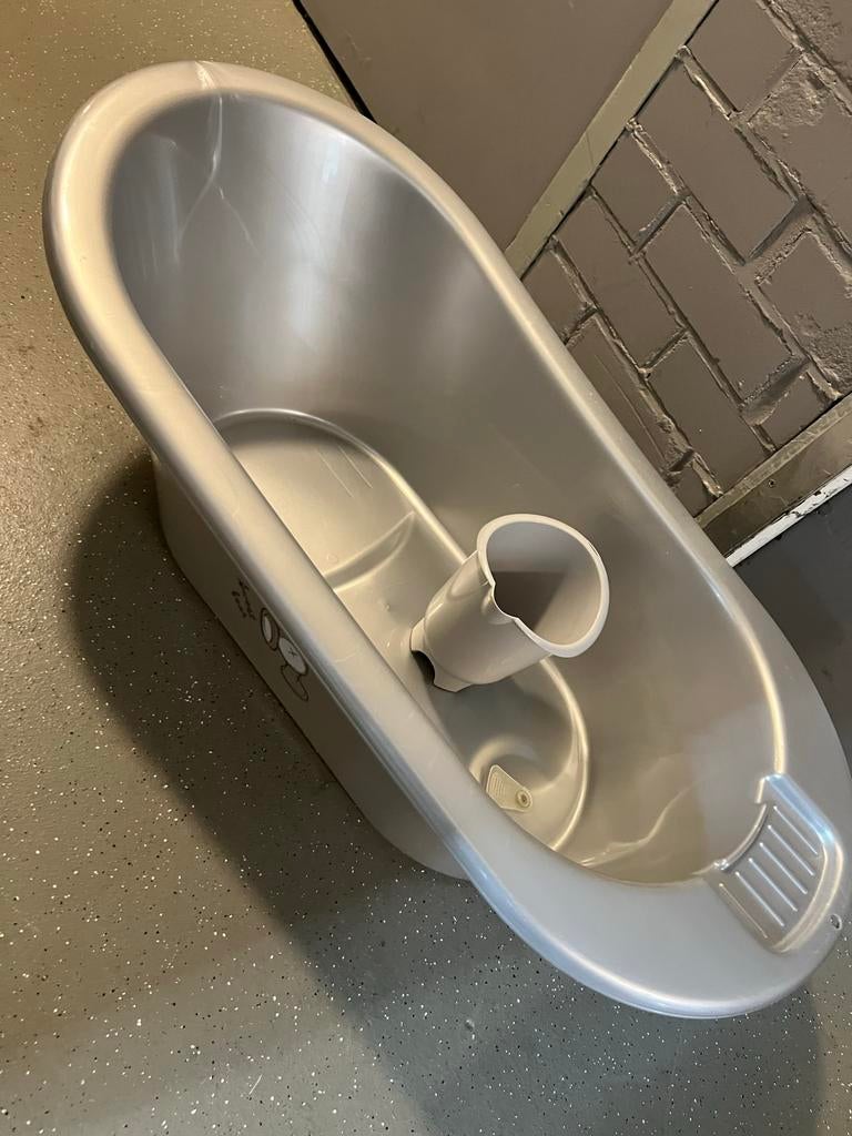 Bébé-jou babybadje met Tummy Tub inzet - Grijs, Ophalen, Zo goed als nieuw, Badje, Bébé-jou