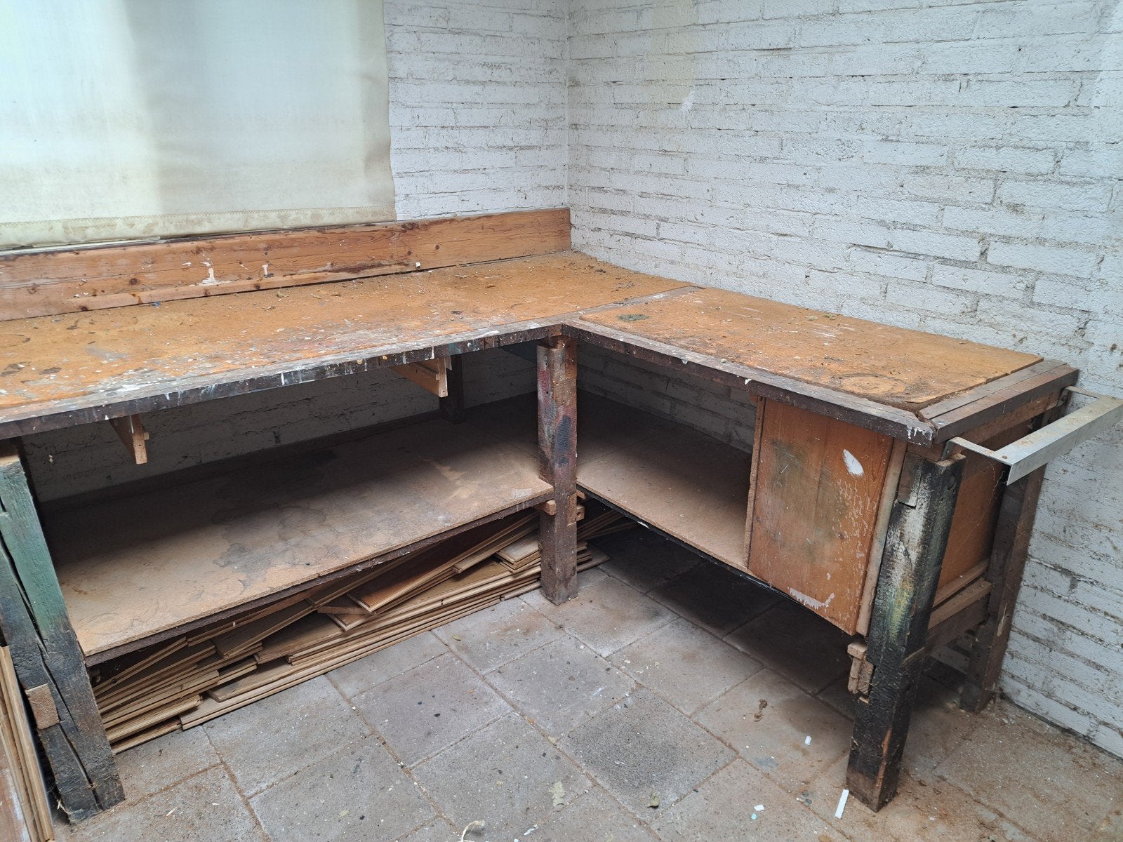 Mooie oude werkbank, Doe-het-zelf en Verbouw, Ophalen, Gebruikt