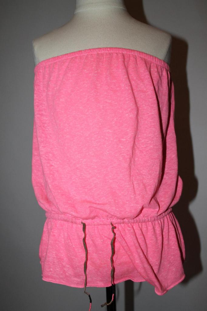 fel ROZE strapless top XS in ~~nieuw~~ staat, Verzenden, Zo goed als nieuw, Roze, Zonder mouw