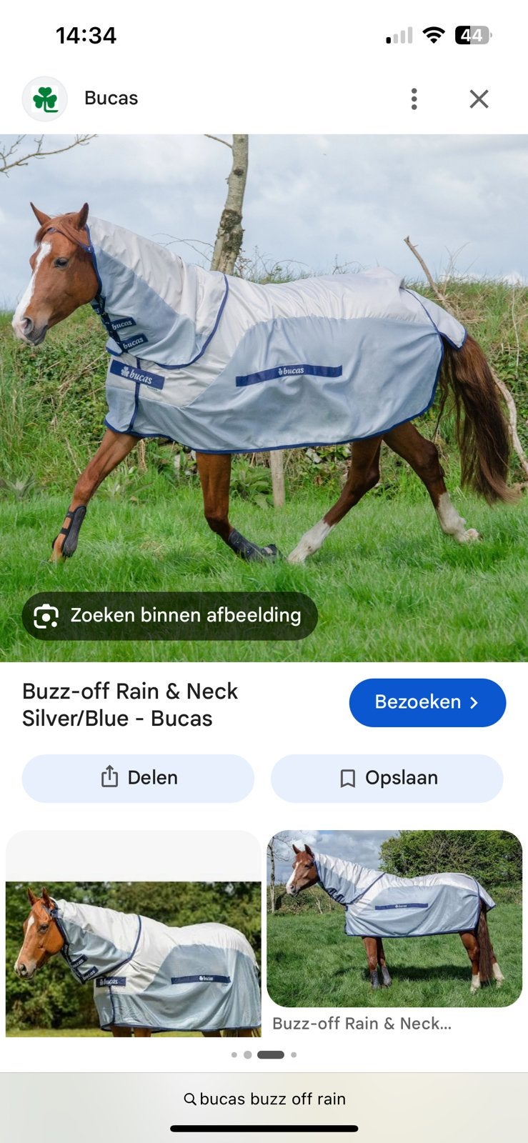 Nieuw Bucas Buzz-off Rain maat 5,0 155/155, Dieren en Toebehoren, Bucas, Vliegendeken, Nieuw, Ophalen of Verzenden