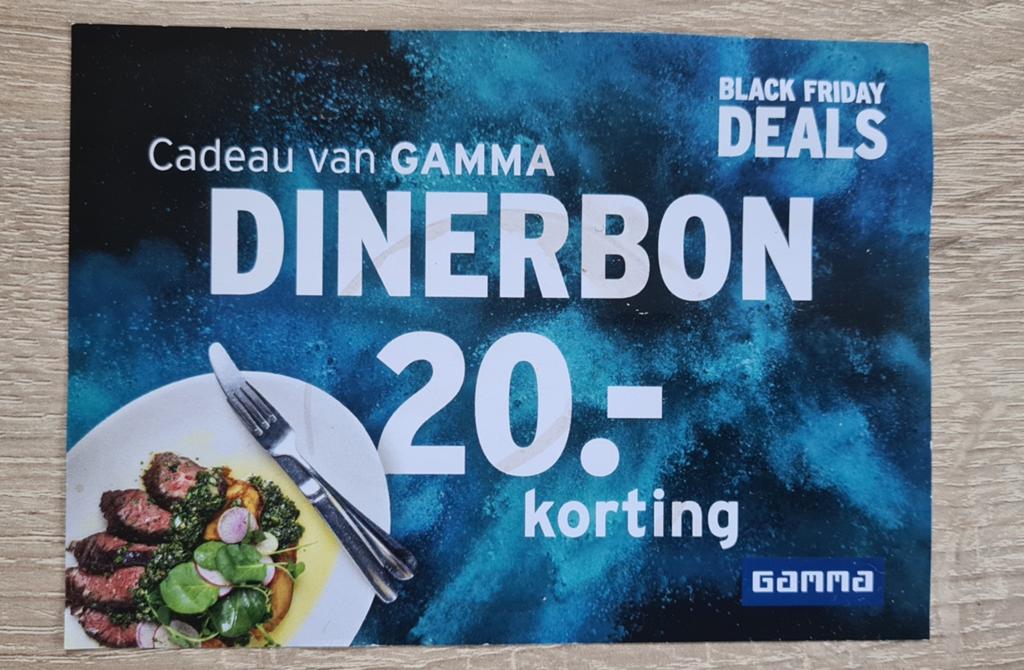 Gamma dinerbon, Tickets en Kaartjes, Kortingsbon