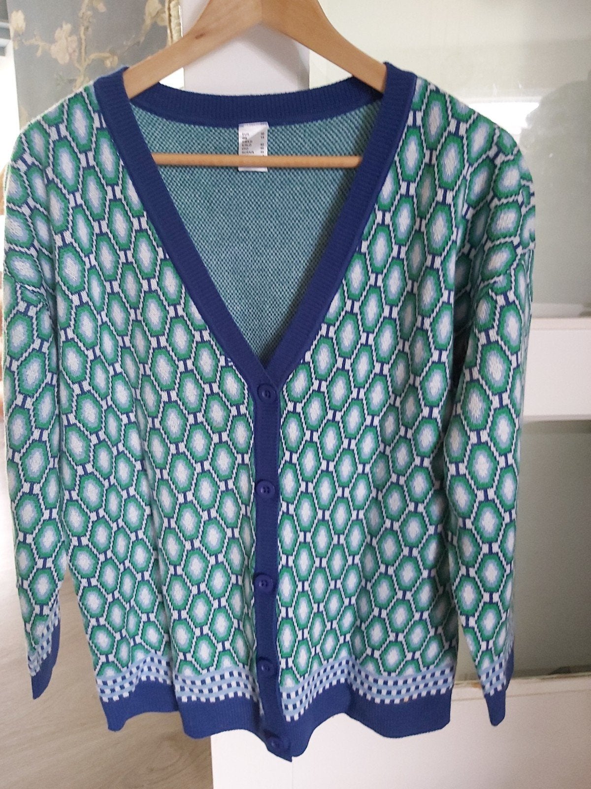 Leuk en vrolijk vest maat 40/42, Kleding | Dames, Ophalen of Verzenden, Zo goed als nieuw, Maat 38/40 (M), Blauw