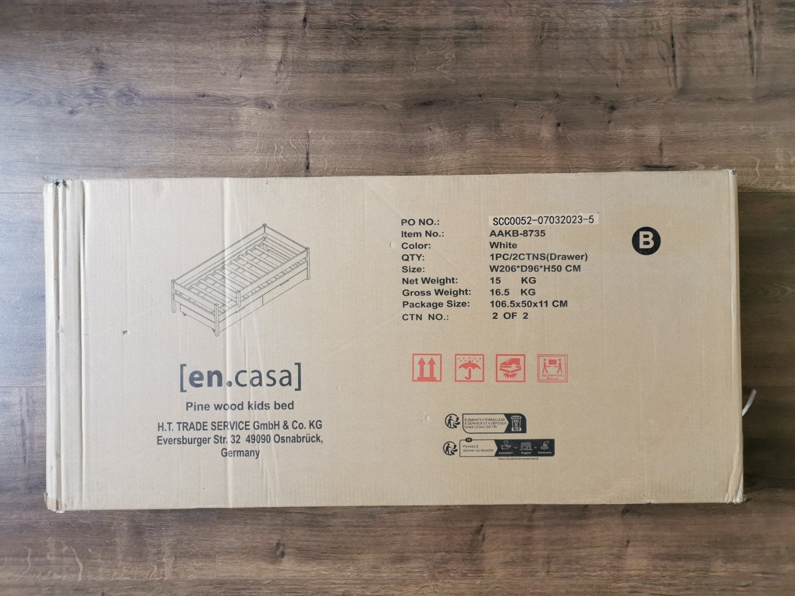 2 witte 1 persoonsbed bedlades op wieltjes - nieuw in doos, Ophalen, 90 cm, Eenpersoons, Wit
