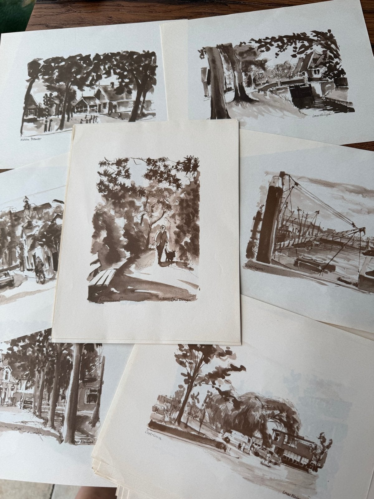 Lense Elzinga "Van huis uit..." map met 47 reproducties, Antiek en Kunst, Ophalen of Verzenden