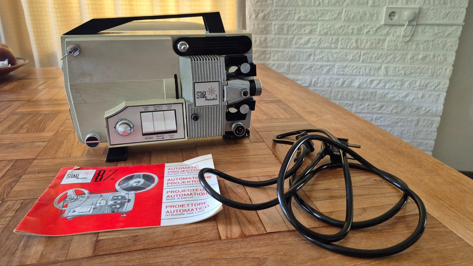 Vintage Starmatic 8mm filmprojector - Met origine, Audio, Tv en Foto, Diaprojectors, Ophalen