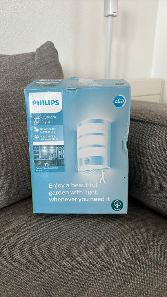 Philips outdoor wall light buitenlamp met sensor, Minder dan 50 watt, Wandlamp, Ophalen of Verzenden, Netvoeding