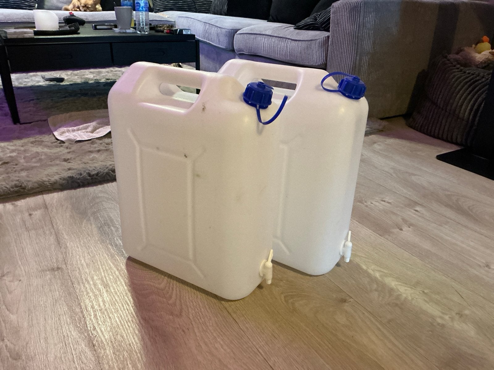 20L Waterjerrycans met kraan - Set van 2, Ophalen of Verzenden, Gebruikt