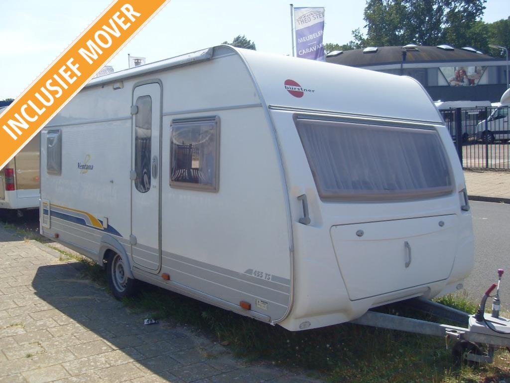 Bürstner Ventana 455 TS met Mover, Caravans en Kamperen, Rondzit, Bedrijf, 4 tot 5 meter, Schokbreker