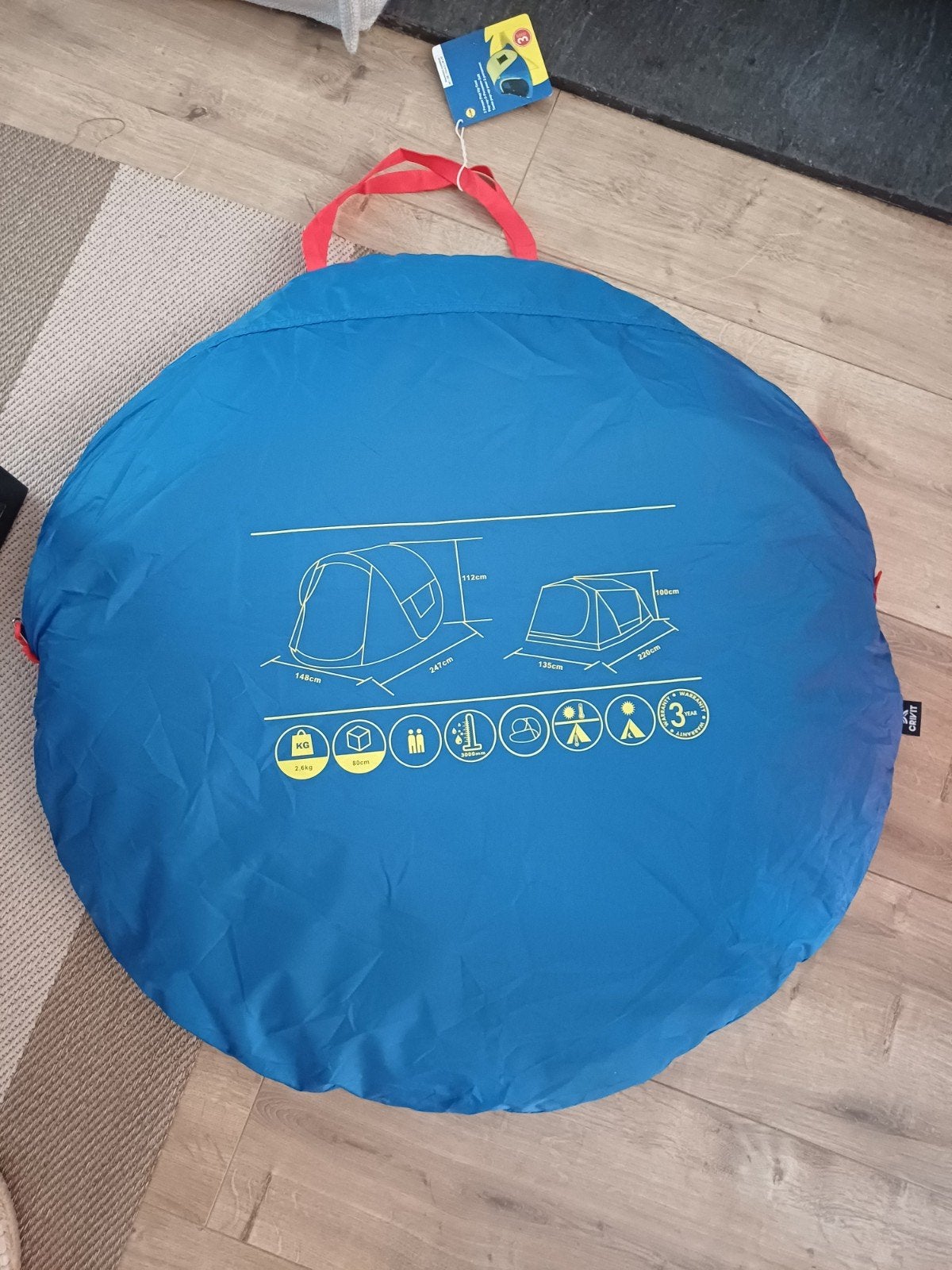 Crivit 2 perspoons pop up tent van Lidl, Ophalen, Nieuw, Tot en met 2
