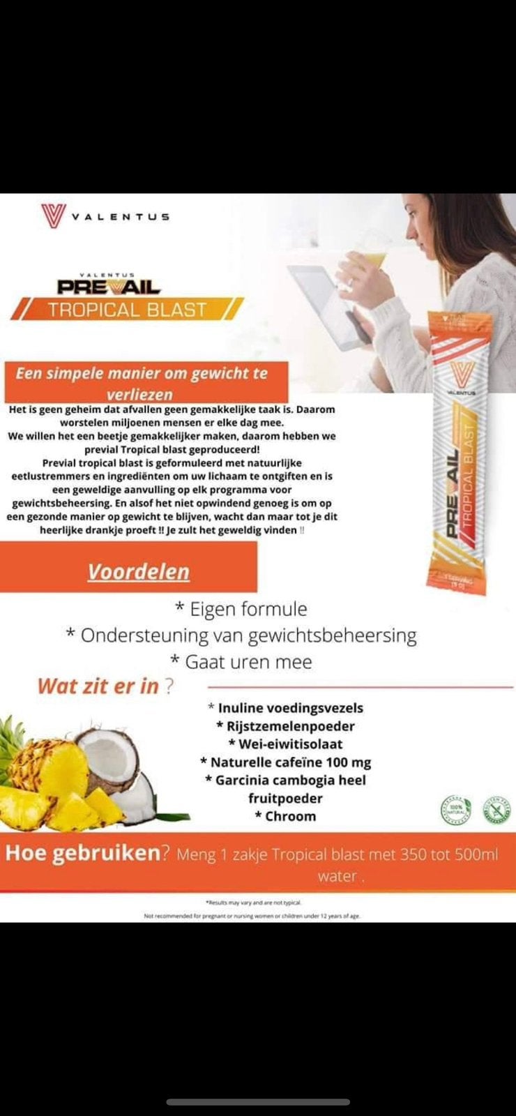 Tropical blast 5 weken, Verzenden