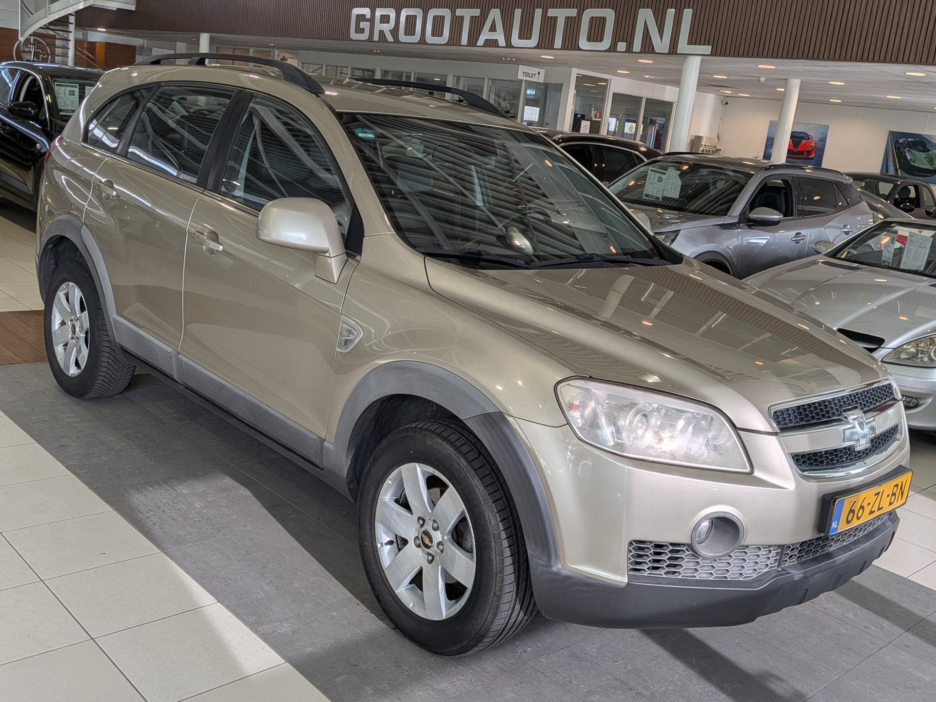 Chevrolet Captiva 2.4i Class Airco, Cruise Control, Stuurbek, Auto's, 136 pk, Gebruikt, 4 cilinders, Beige