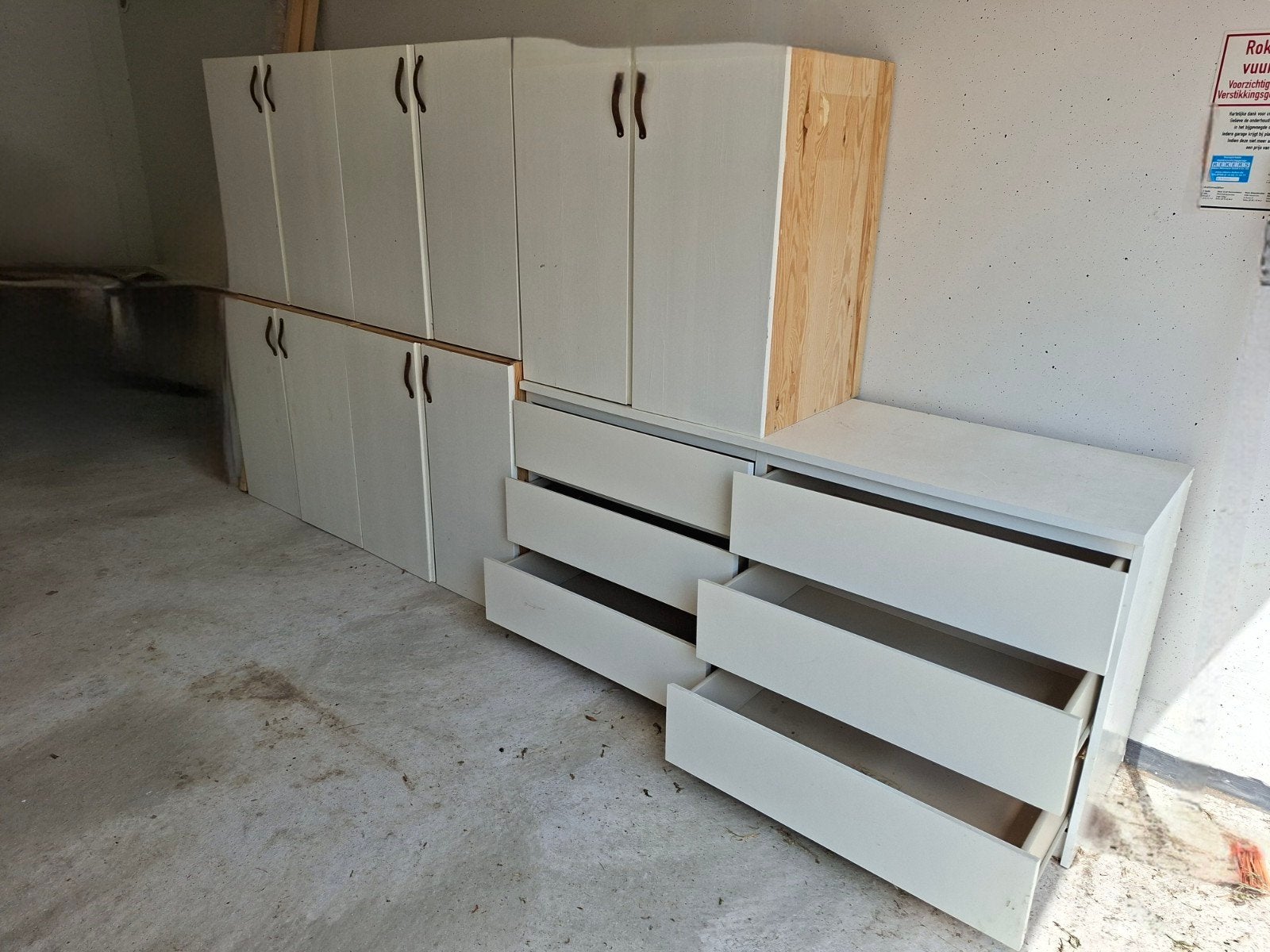 Ladekast en 5 kasten met deurtjes plus IKEA-bureau!, Ophalen, Gebruikt, 5 laden of meer, 50 tot 100 cm