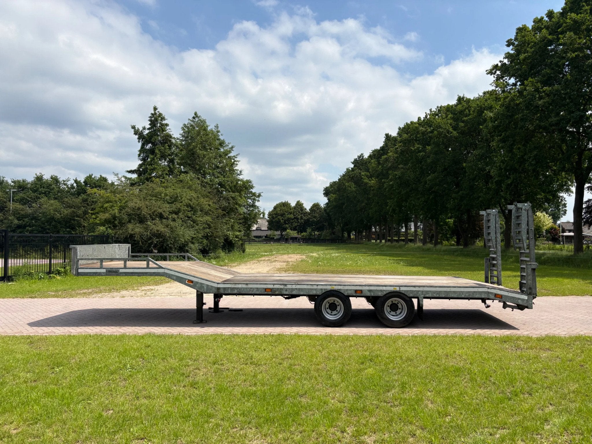 VELDHUIZEN Be oplegger semi dieplader 10 TON (bj 2012), Auto's, Overige brandstoffen, Origineel Nederlands, Bedrijf, Aanhangers en Opleggers