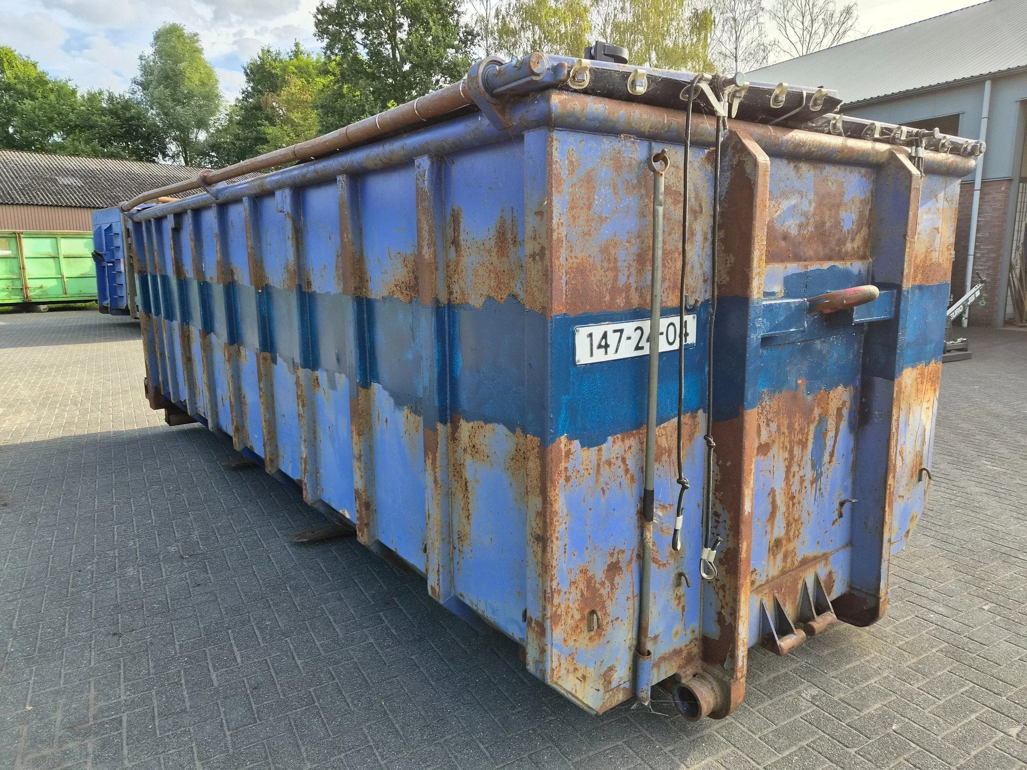Container 25 M3 met klap netten