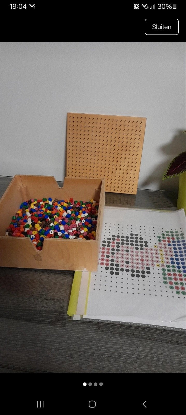 Kralenplank met veel kralen en voorbeelden, Ophalen of Verzenden, Gebruikt, Jongen of Meisje