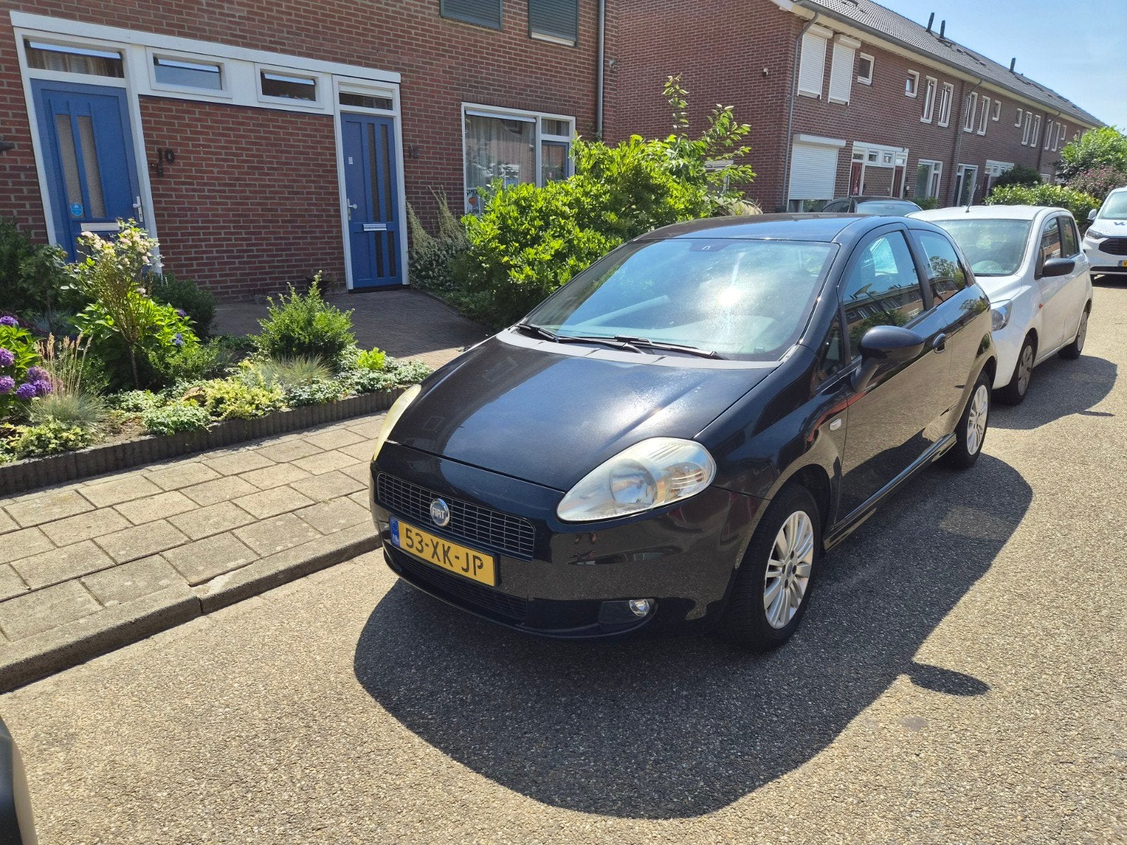 Fiat Punto 1.4 3DR 2007 Zwart - zeer goed onderhouden, Voorwielaandrijving, 40 €/maand, 4 cilinders, Zwart