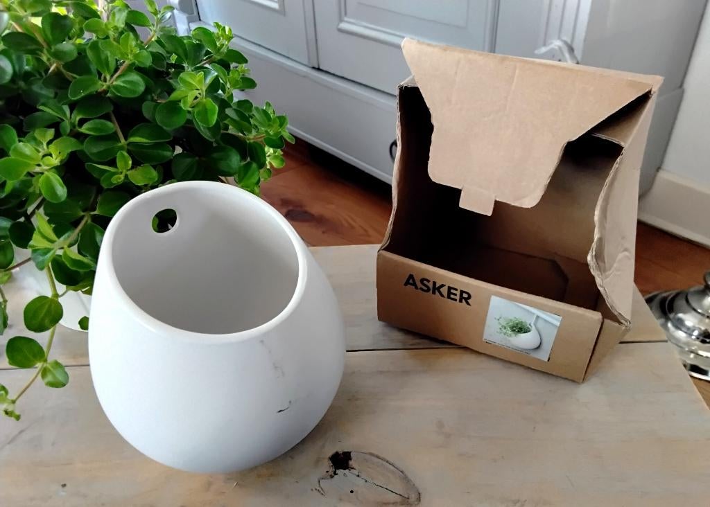 Ikea Asker container - nieuw, maar met mankement aan glazuur, Ophalen of Verzenden, Nieuw, Wit, Steen/keramiek