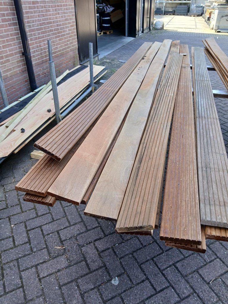Hardhouten Bankirai vlonderplanken 2.5 x 14.5 cm B-keus, Tuin en Terras, Ophalen, Gebruikt, Planken, Hardhout