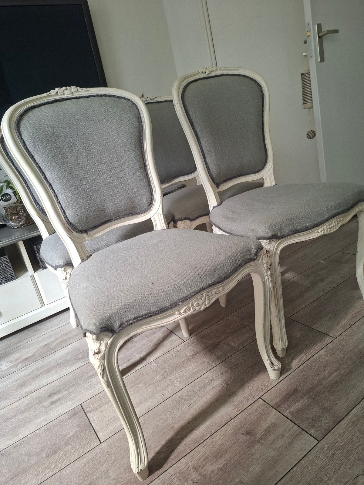 Gerestaureerde antieke stoelen, Ophalen, Gebruikt, Wit