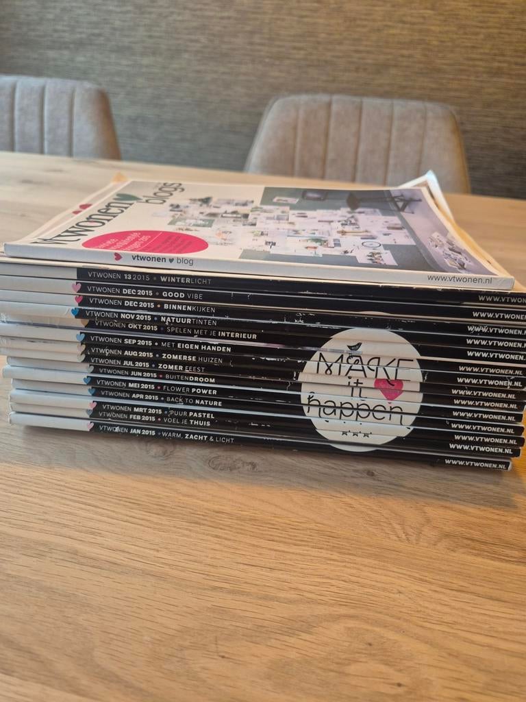VT Wonen Magazine Jaargang 2015 - Gebruikt maar prima, Boeken, Ophalen of Verzenden