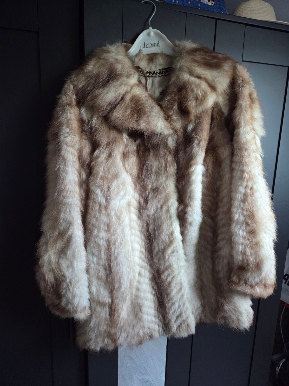 Vintage bontjas - perfect voor carnaval, Ophalen of Verzenden, Gedragen, Maat 38/40 (M), Meerkleurig