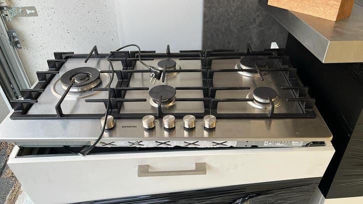 Siemens RVS 5-pits gaskookplaat - Zo goed als nieuw!, Witgoed en Apparatuur, Fornuizen, Zo goed als nieuw, Inbouw, Gas, 5 kookzones of meer