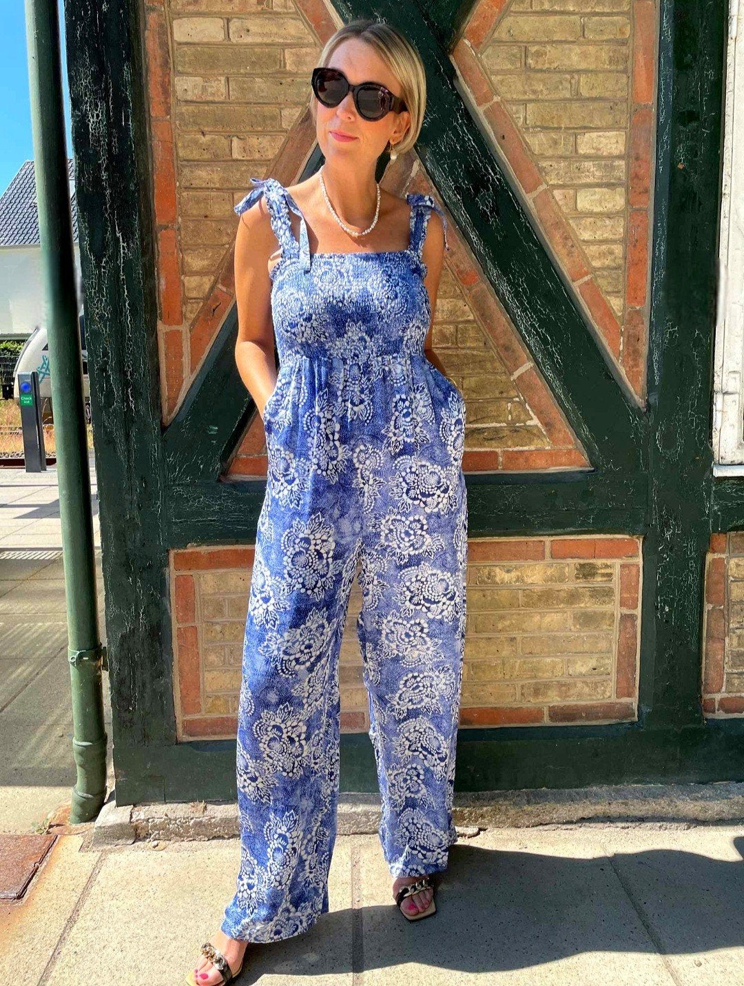 Prachtige Boho jumpsuit Paisley print Hoogwaardige kwaliteit, Kleding | Dames, Ophalen of Verzenden, Zo goed als nieuw, Maat 38/40 (M)