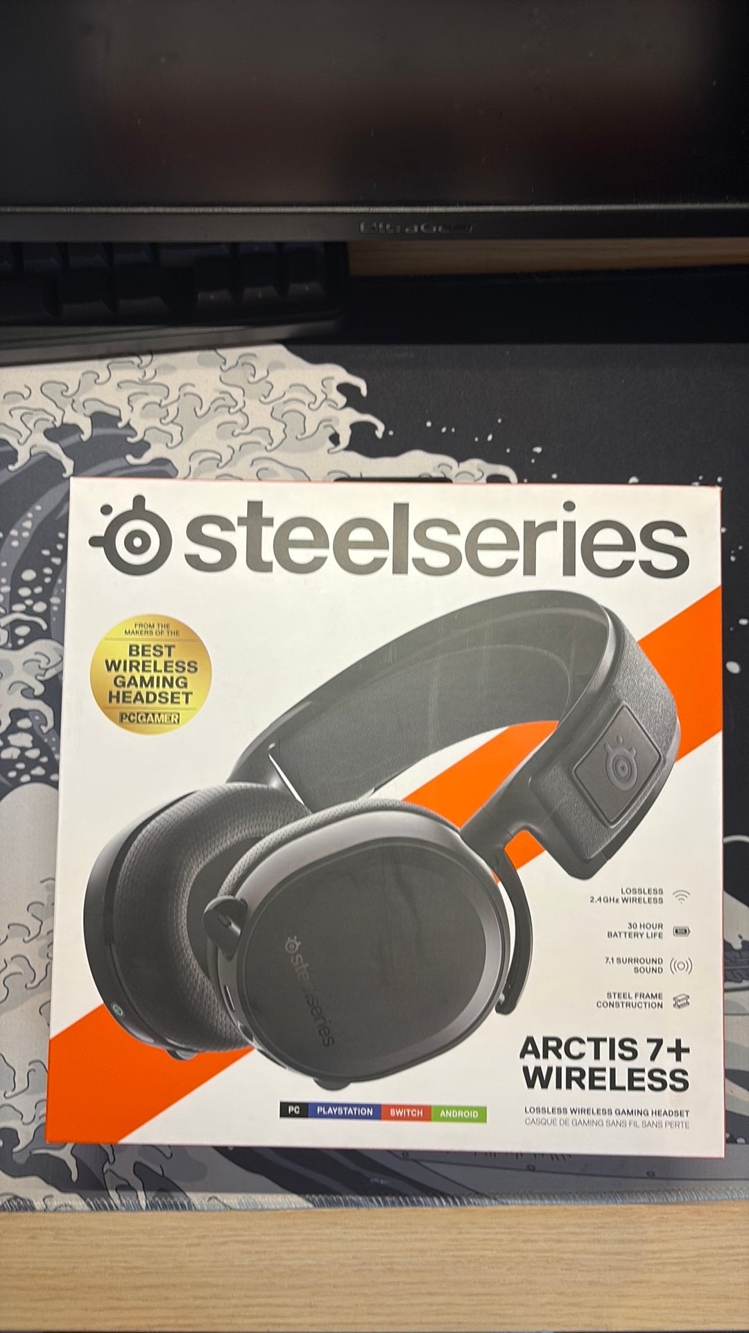 Steelseries Arctis 7+ wireless, Overige merken, Verzenden, Op oor (supra aural), Zo goed als nieuw