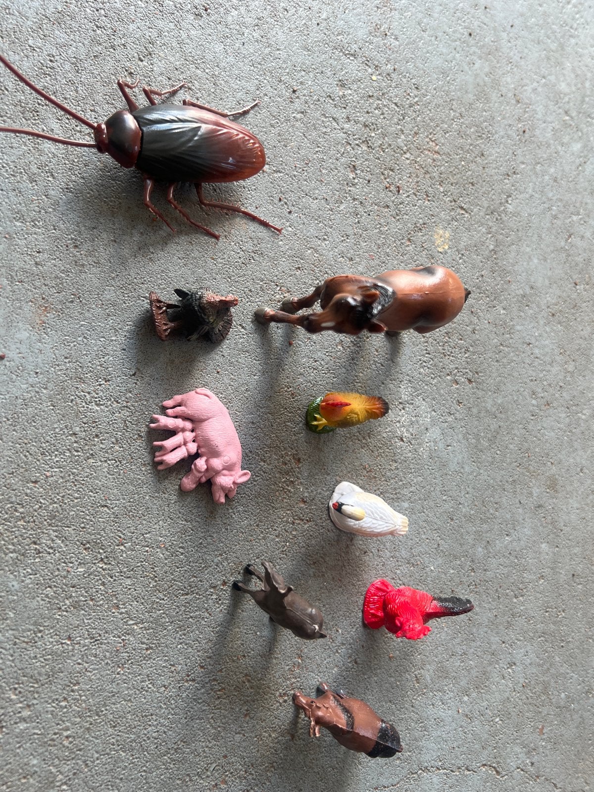 Dierenfiguren en Grote Kakkerlak Speelgoedset, Ophalen of Verzenden, Gebruikt, Jongen of Meisje