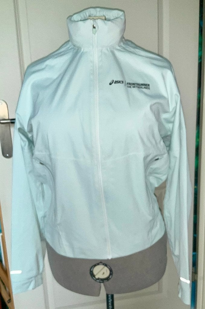 Dames hardloop jack mt 40-42, Maat 38/40 (M), Blauw, Ophalen of Verzenden, Zo goed als nieuw
