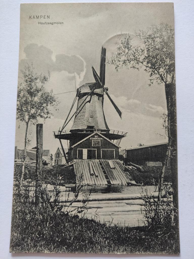 X1986 Kampen 1908 naar Sint Jacobiparochie Molen, Ophalen of Verzenden, Voor 1920