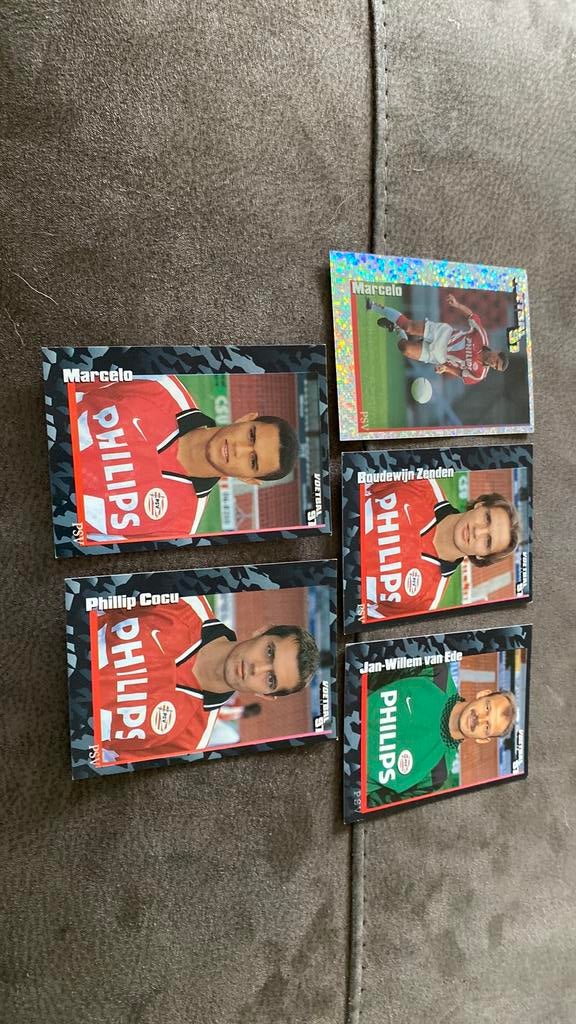 5 x panini voetbal 97 psv, Ophalen of Verzenden, Zo goed als nieuw, PSV, Poster, Plaatje of Sticker