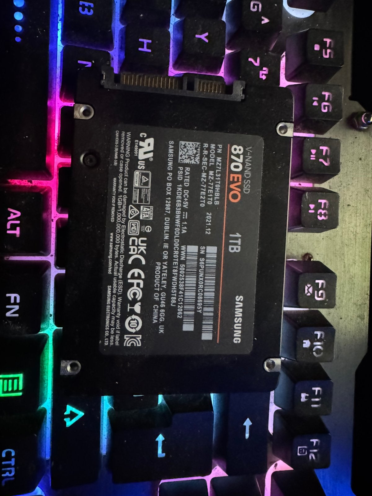 Samsung 870 EVO 1TB SSD, Computers en Software, Harde schijven, Intern, Server, Ophalen of Verzenden, Zo goed als nieuw