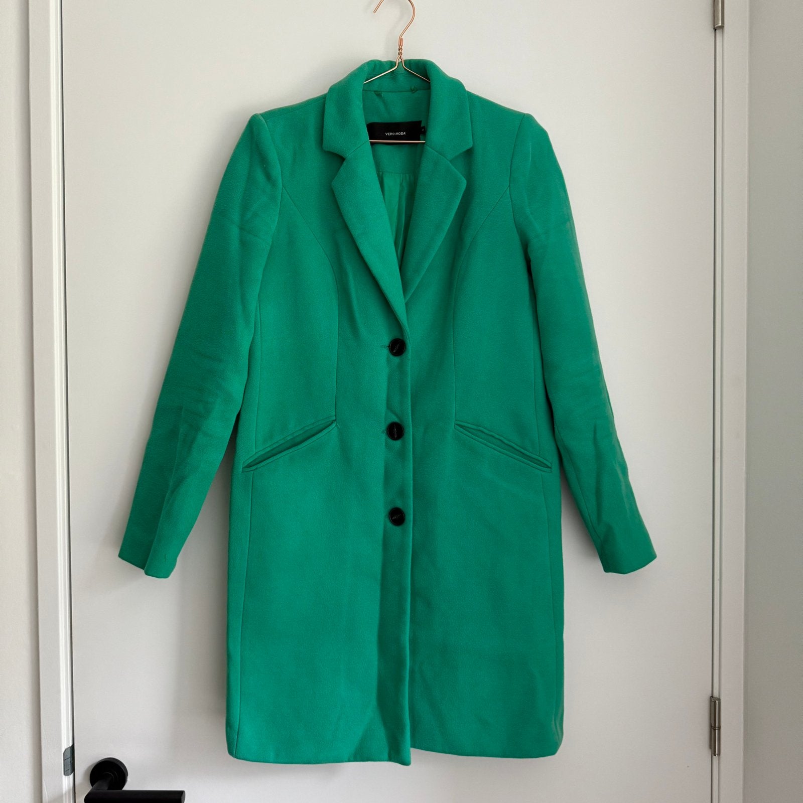 Groene stoffen trenchcoat jas, Ophalen of Verzenden, Gedragen, Maat 34 (XS) of kleiner, Groen