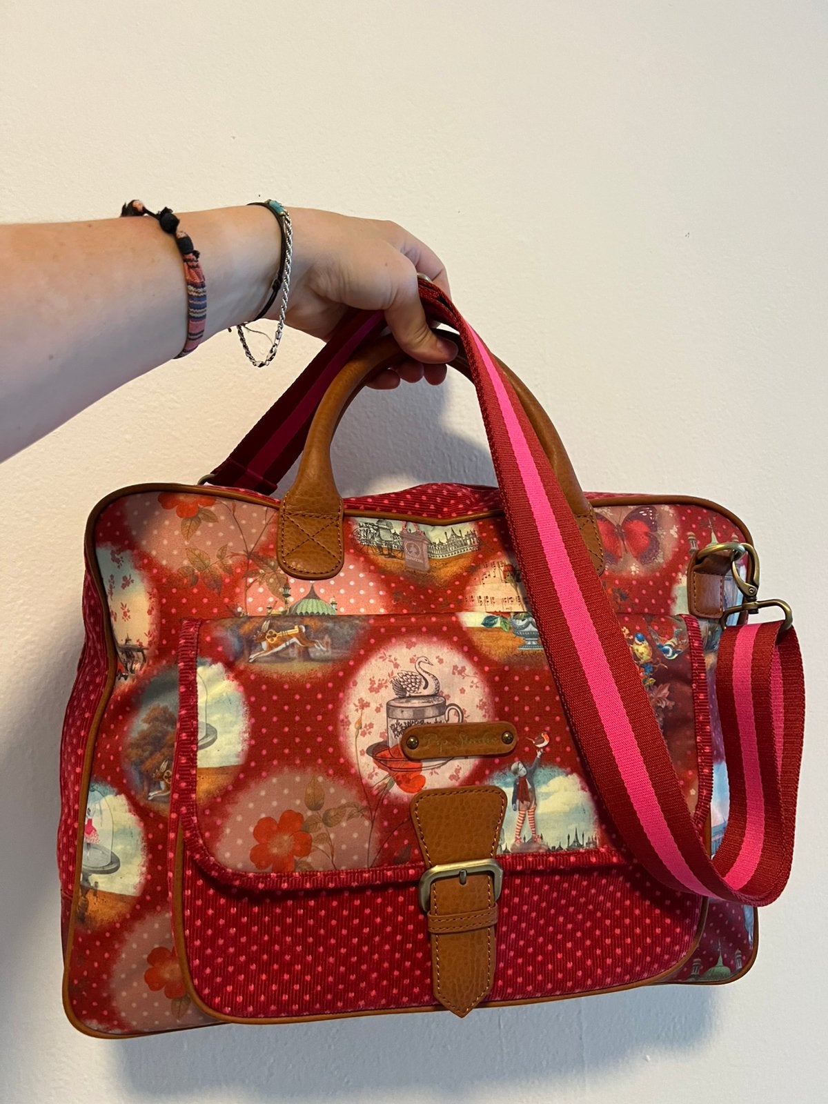 Prachtige Pip Studio laptoptas/schoudertas uniekeprint, 40 tot 60 cm, Minder dan 35 cm, Zo goed als nieuw, Roze