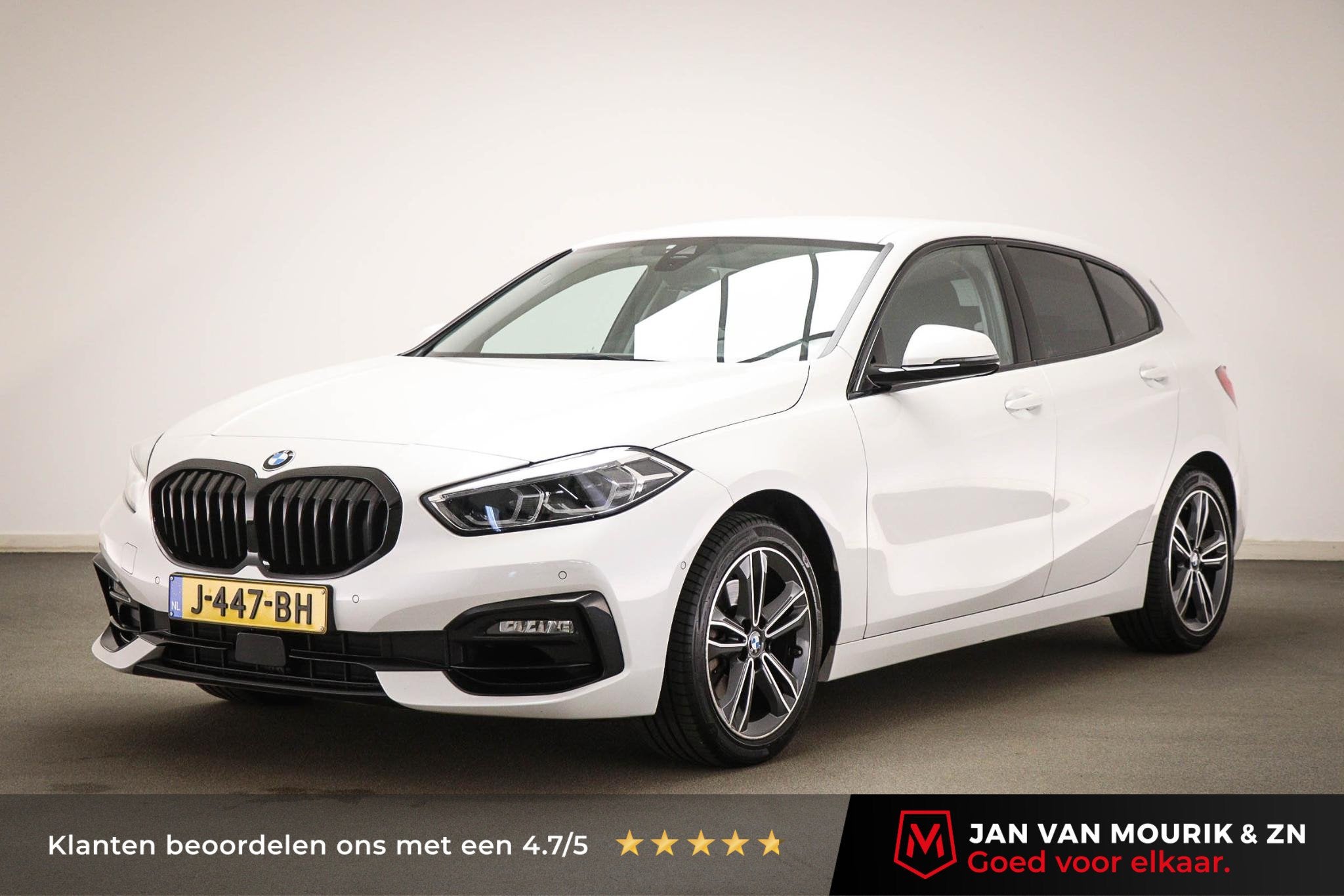 BMW 1-serie 118i Executive Edition | HALF LEDER | DAB | APPL, Met garantie (alle), Leder en Stof, Wit, Origineel Nederlands