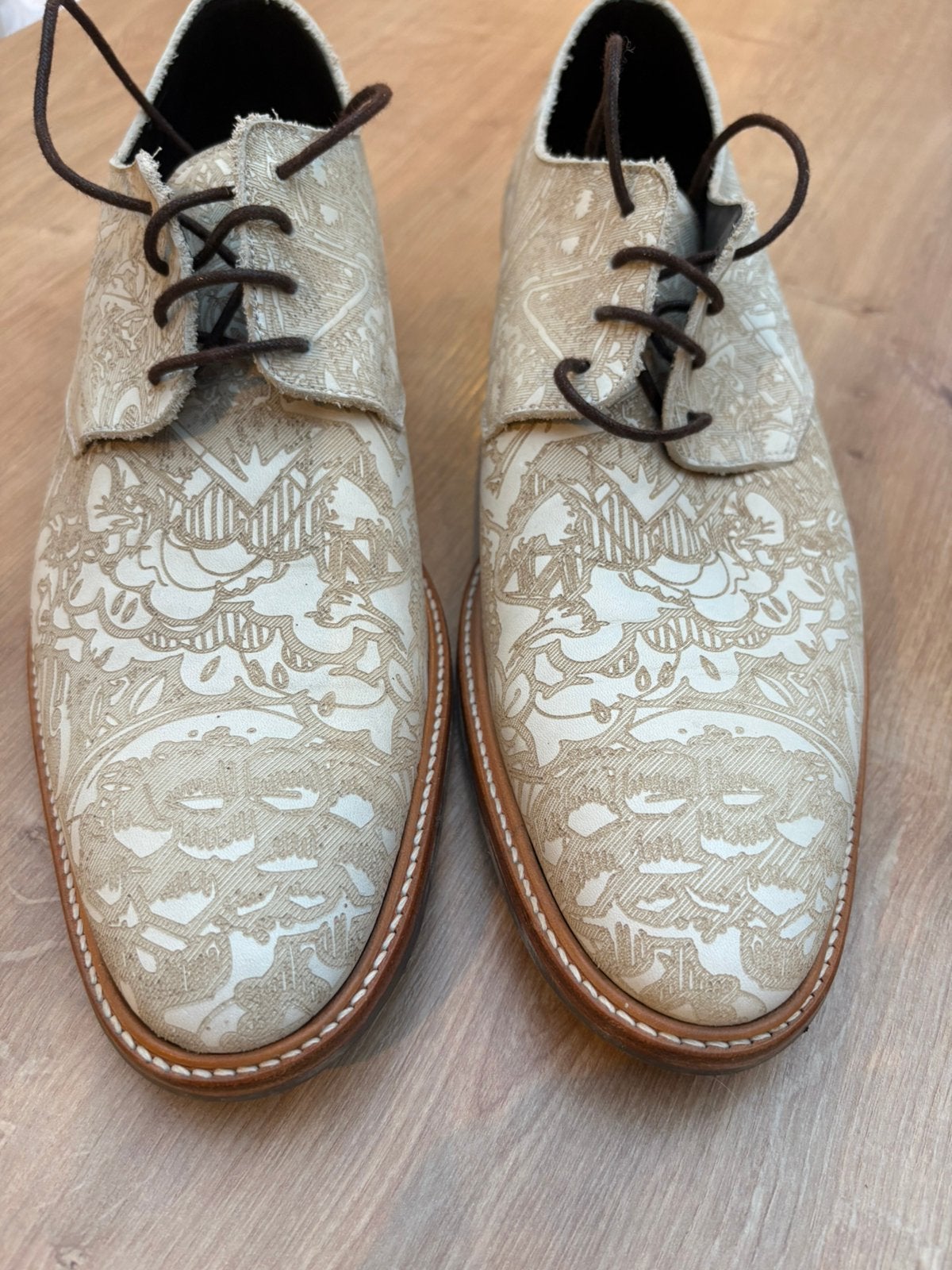 Herenschoen Mascolori leder, top merk handgemaakt, Overige kleuren, Verzenden, Zo goed als nieuw, Veterschoenen