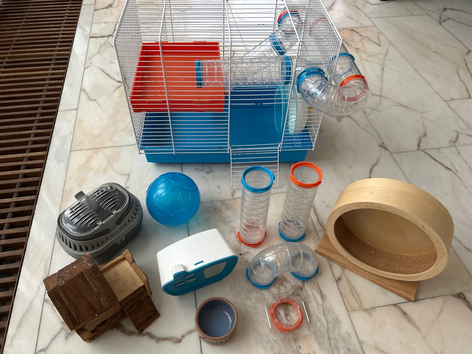 Hamster kooi, Dieren en Toebehoren, Knaagdieren en Konijnen | Toebehoren, Ophalen, Gebruikt, Voerbakje