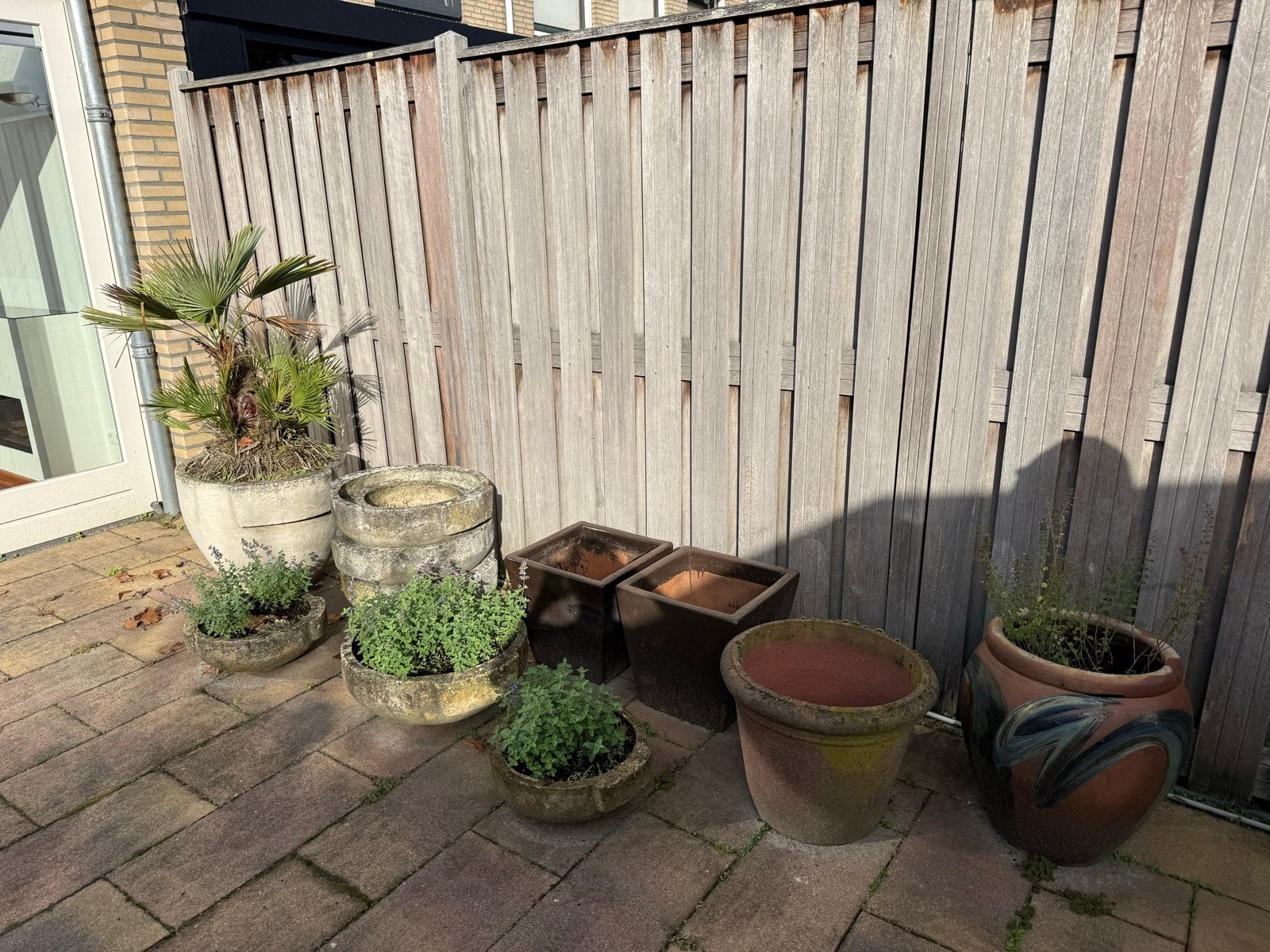 Diverse bloempotten en plantenbakken voor tuin of balkon, Ophalen, Gebruikt, Balkon, 40 cm of meer