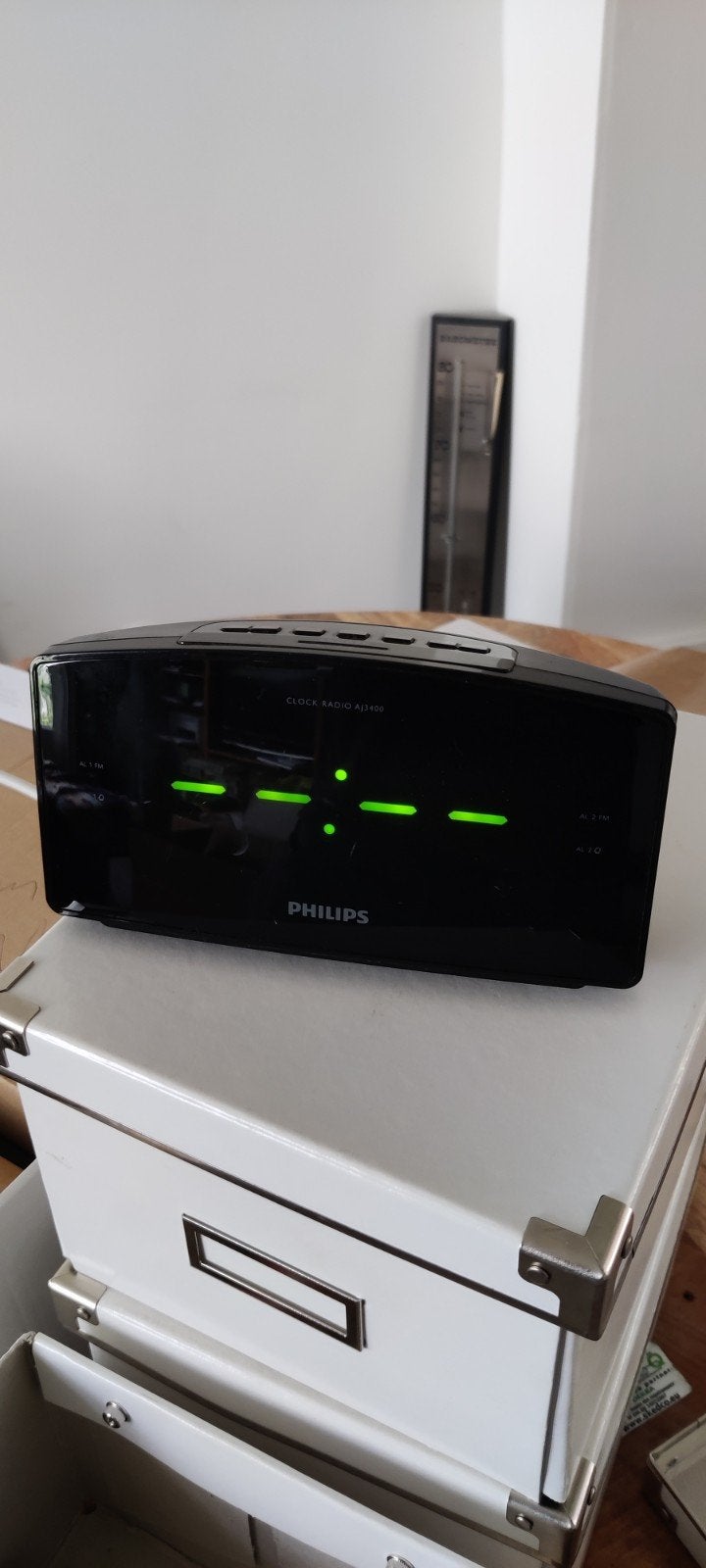 Philips AJ3400/12 Wekkerradio met dubbel alarm, Ophalen of Verzenden, Zo goed als nieuw, Radio