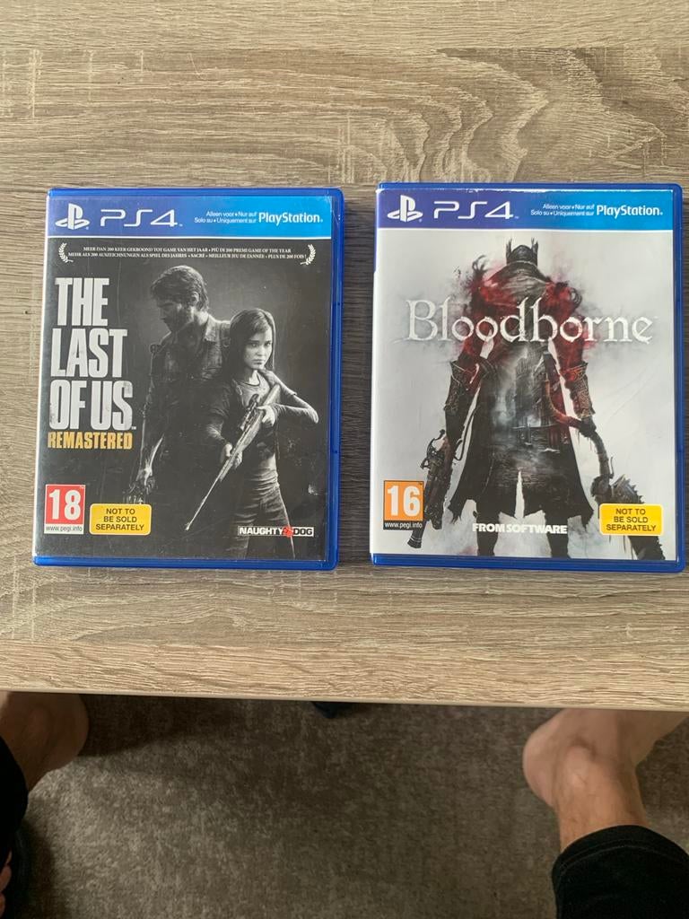 PS4 Games: The Last of Us Remastered & Bloodborne, Avontuur en Actie, Gebruikt, Vanaf 18 jaar, 1 speler