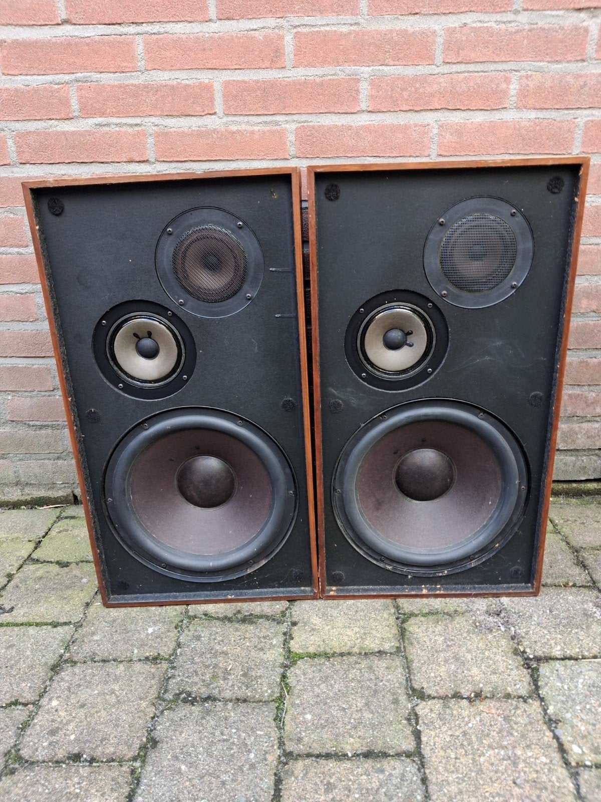 Vintage Akai SA-1000 3-weg luidsprekers, Audio, Tv en Foto, Ophalen, Gebruikt, Stereo speakers, Overige merken