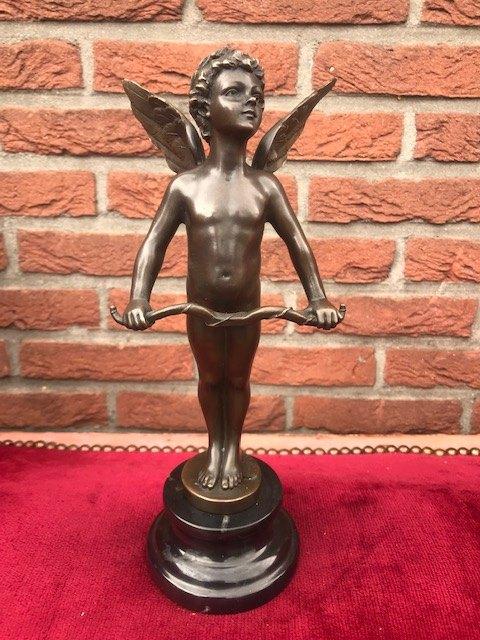 bronzen beeld van Amor, god van de liefde, Antiek en Kunst, Antiek | Koper en Brons, Brons, Ophalen of Verzenden
