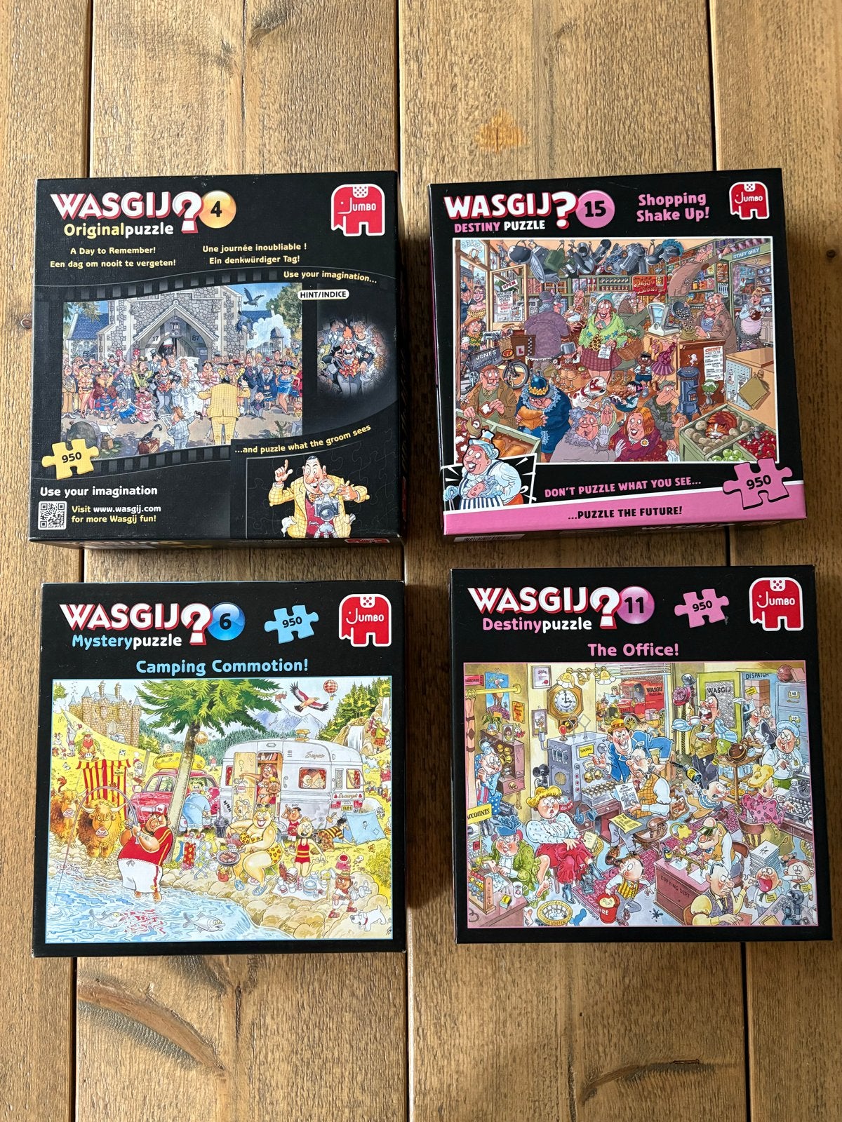 Wasgij Puzzels - Diverse Edities (4 stuks), Ophalen of Verzenden, 500 t/m 1500 stukjes, Gebruikt, Legpuzzel