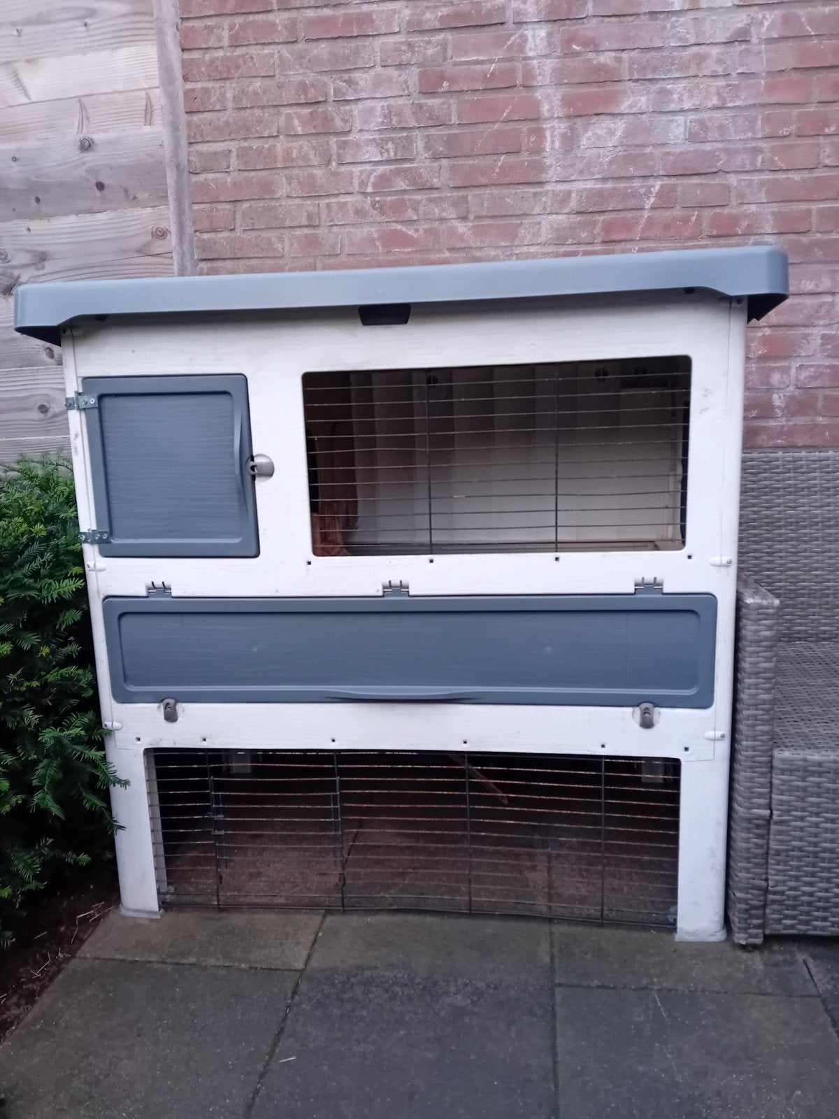Ferplast Grand Lodge 120 plus - Konijnenhok - Grijs, Ophalen, 90 cm of meer, Konijn, Hok