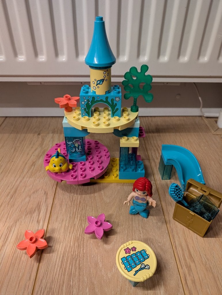 Lego Duplo Ariëls Onderzeese kasteel 10922, Gebruikt, Compleet, Ophalen of Verzenden, Complete set